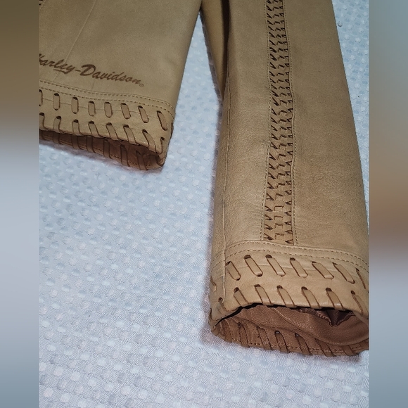 HARLEY DAVIDSON EUC WOMEN'S SIZE MEDIUM WANDERLUST LEATHER BIKER MOTORCYCLE COAT - Picture 3 of 12